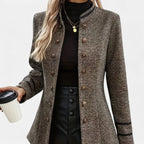 Esmaren | Dames Casual Jas – Tripe met Knopen