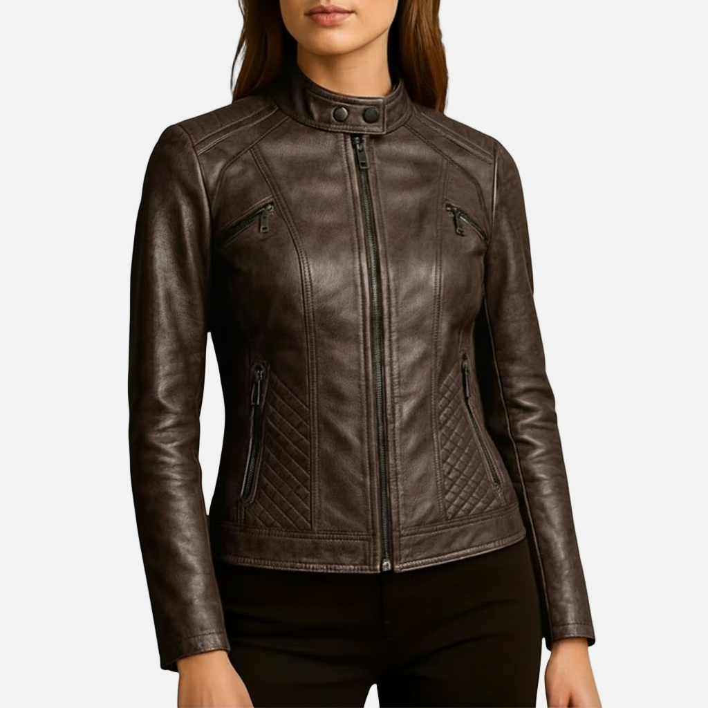Madrick | Slim Fit Moto-jack – Kunstleren Bikerjack