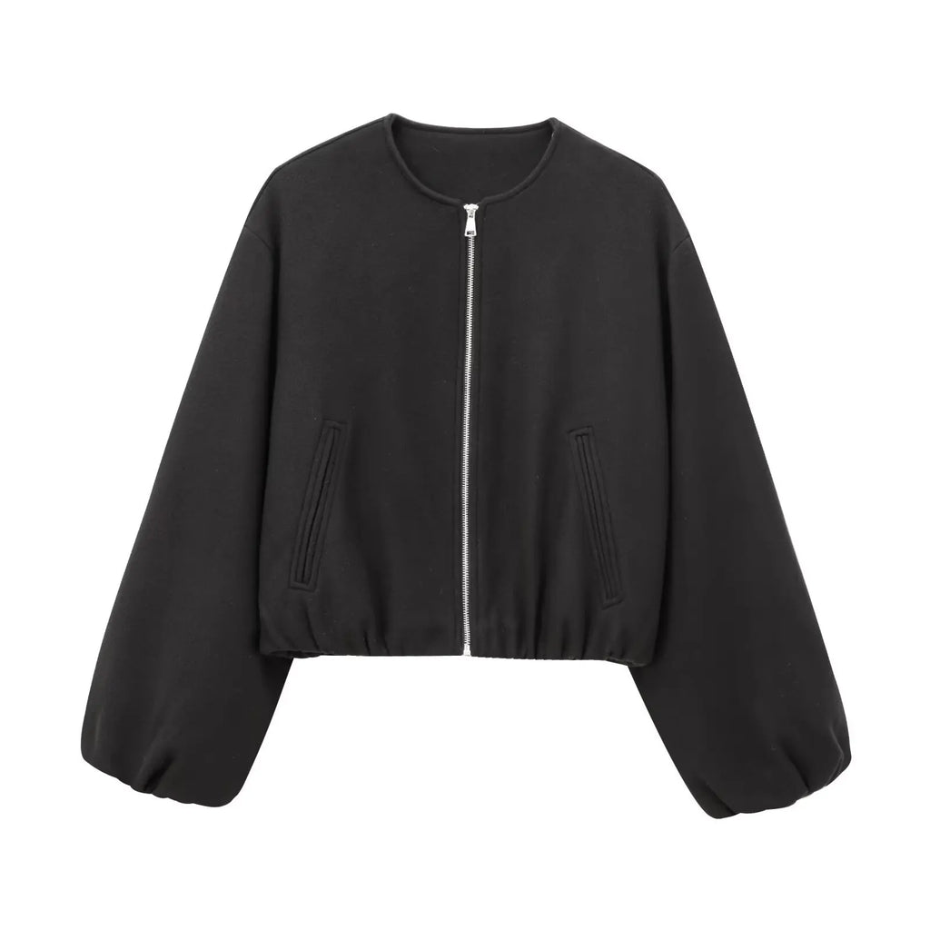 Retrisha | Bomberjack met elastische zoom – Cropped jack